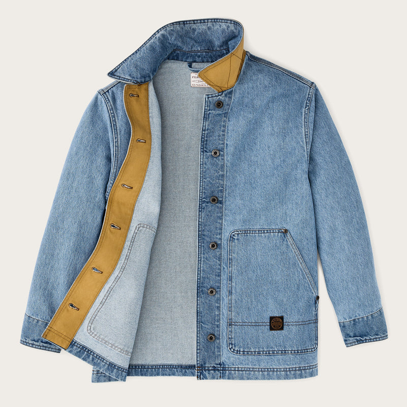 Women’s denim barn coat by Filson | Stone wash indigo (Blue)