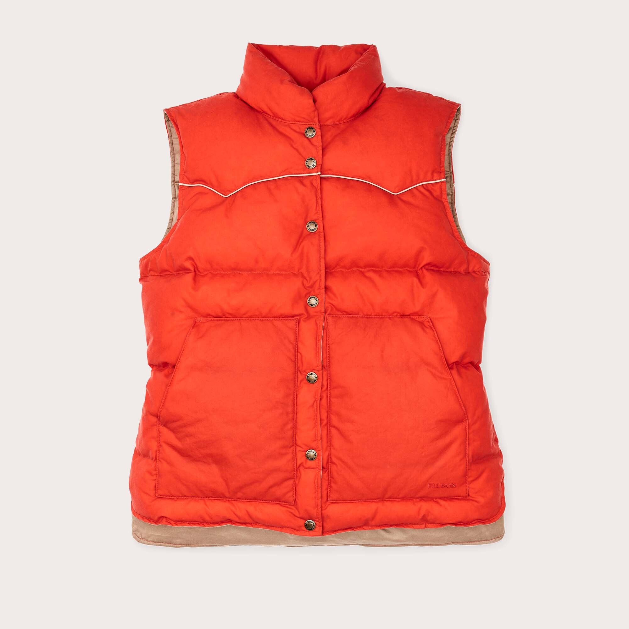 Orange down vest women's on sale