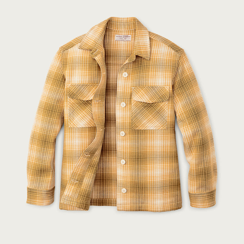 Women’s deer island jac-shirt par Filson | Ochre / cream plaid (Yellow)