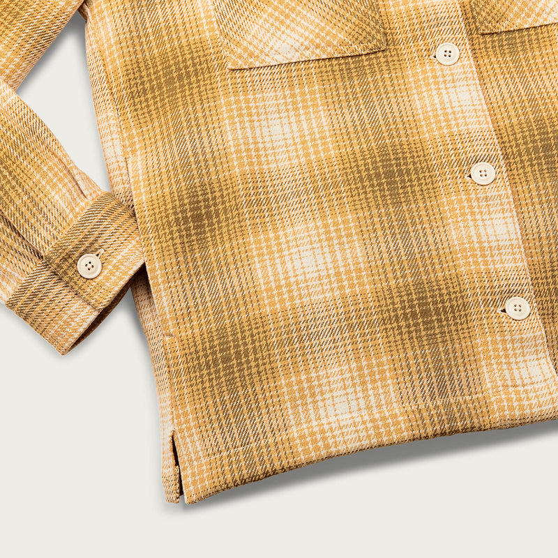 Women’s deer island jac-shirt par Filson | Ochre / cream plaid (Yellow)