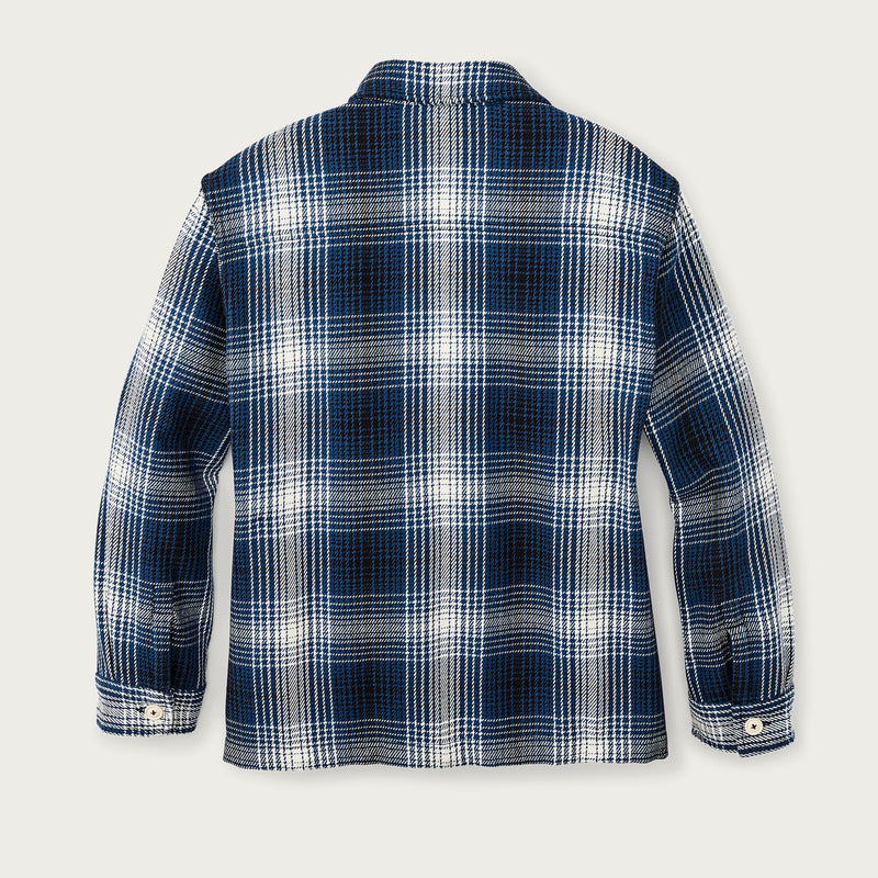 Women’s deer island jac-shirt par Filson | Cobalt/natural shadow plaid (Blue)