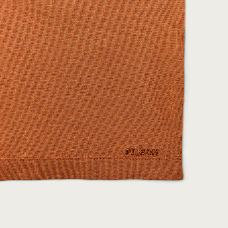 Women's short sleeve pocket tee by Filson | Leather brown (Orange)