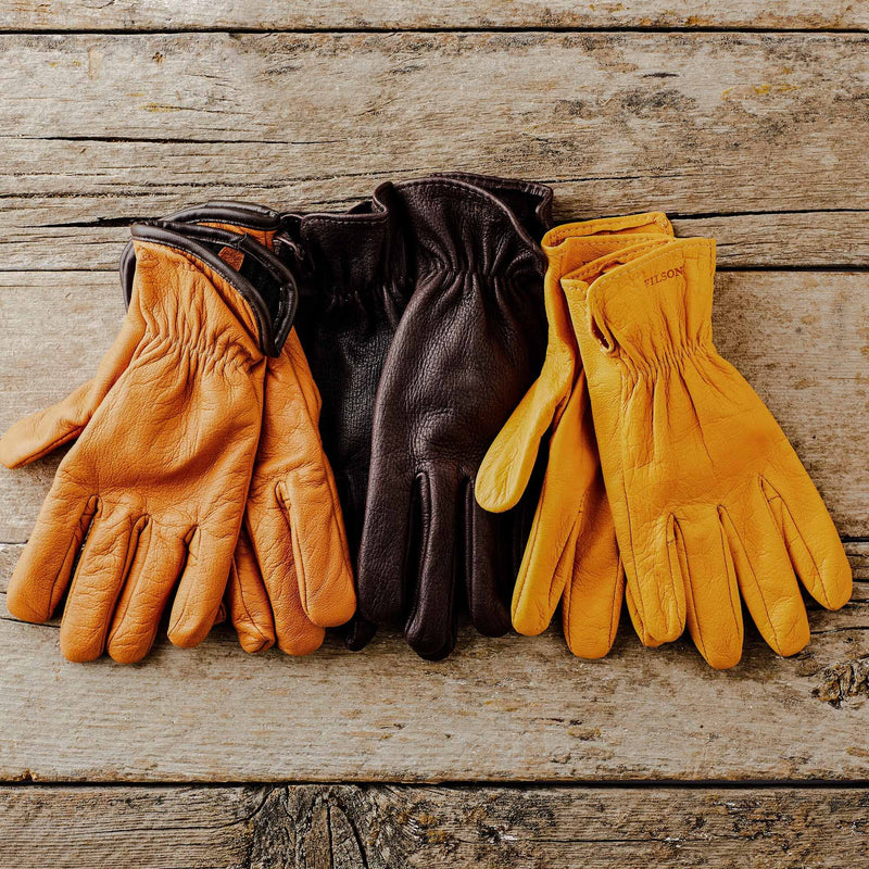Original goatskin gloves by Filson | Saddle brown (Yellow)