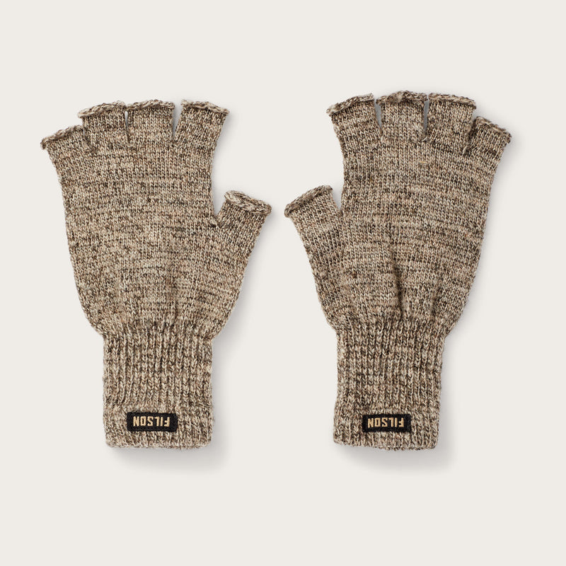 Fingerless knit gloves by Filson | Root heather (Grey)