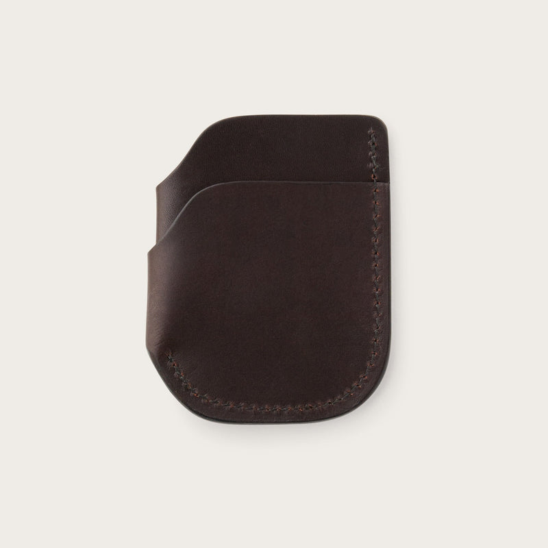 Bridle leather front pocket cash & card case by Filson | Brown leather (Brown)
