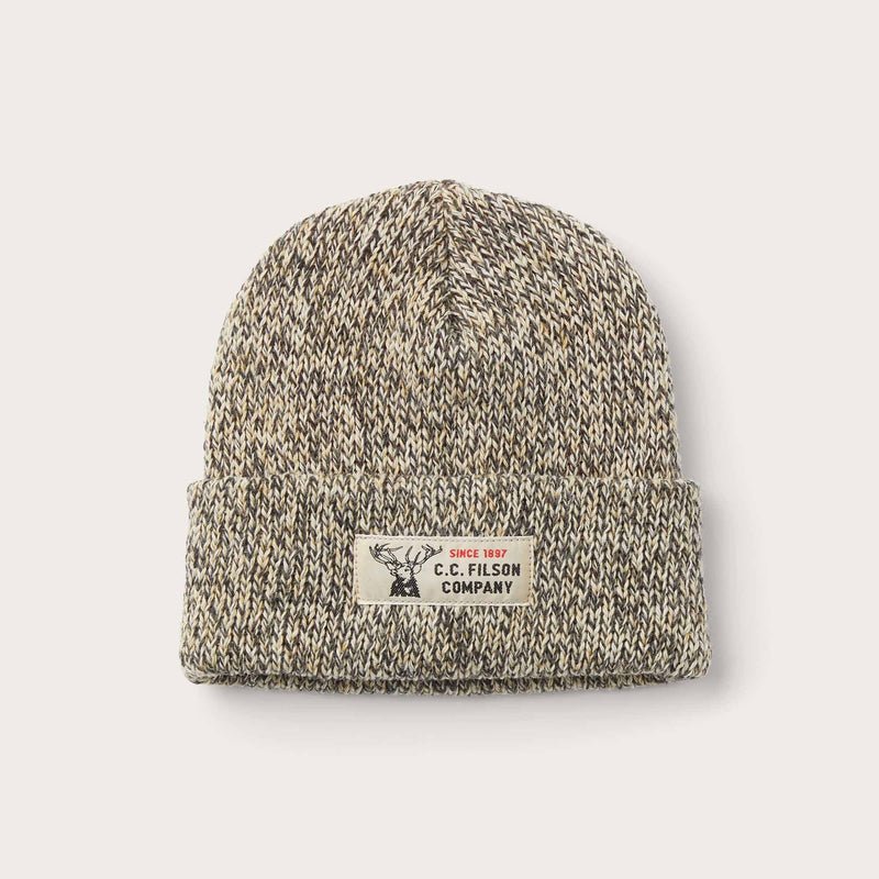 Lined ragg wool beanie by Filson | Charcoal heather (Grey)