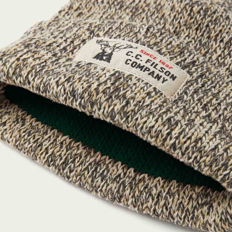 Lined ragg wool beanie by Filson | Charcoal heather (Grey)