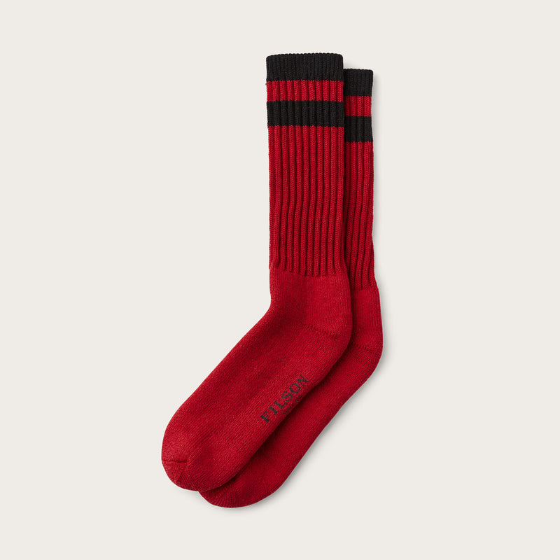 1970's logger thermal socks par Filson | Scarlet (Pink)