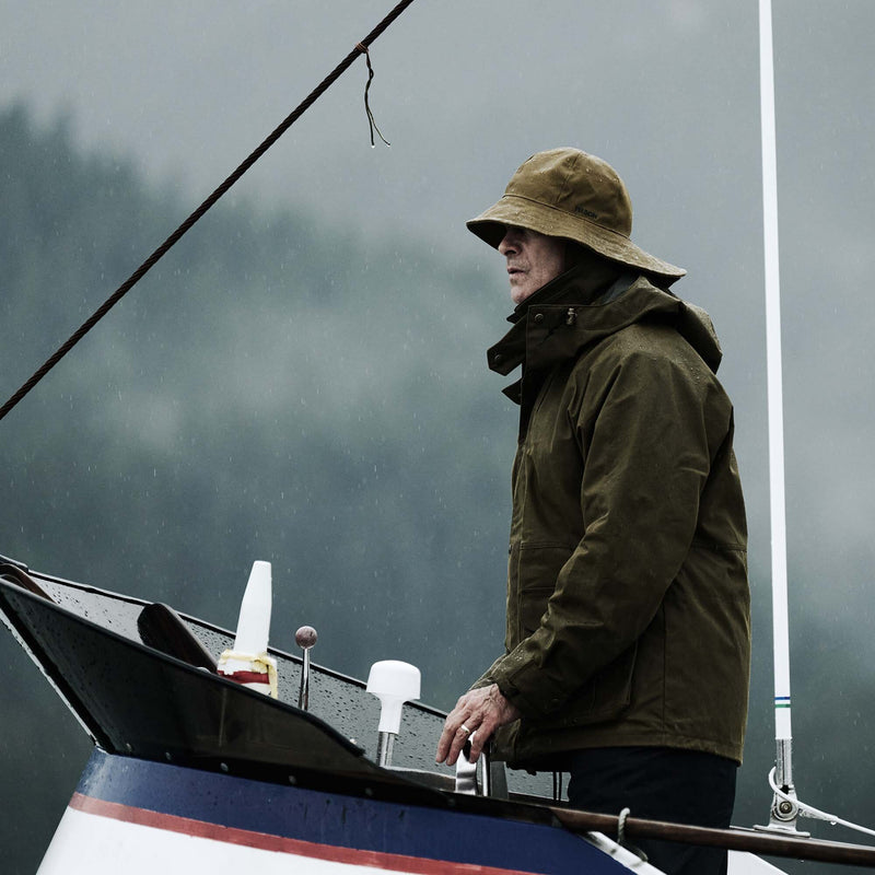 Tin cloth sou'wester hat par Filson | Dark tan (Beige)