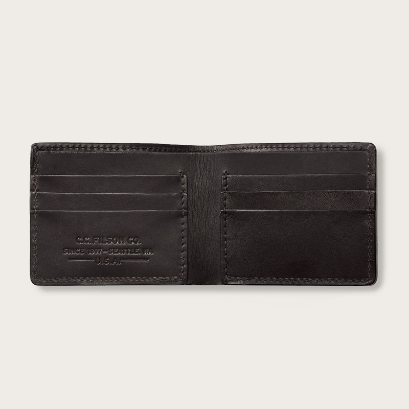 Bridle leather bi-fold wallet par Filson | Brown leather (Brown)
