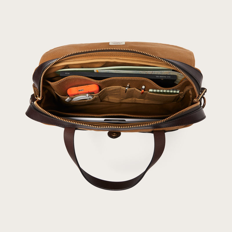Rugged twill original briefcase by Filson | Tan (Beige)