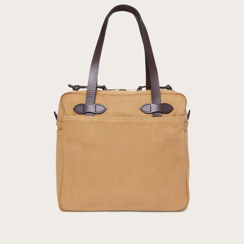 Rugged twill tote bag with zipper by Filson | Tan (Beige)