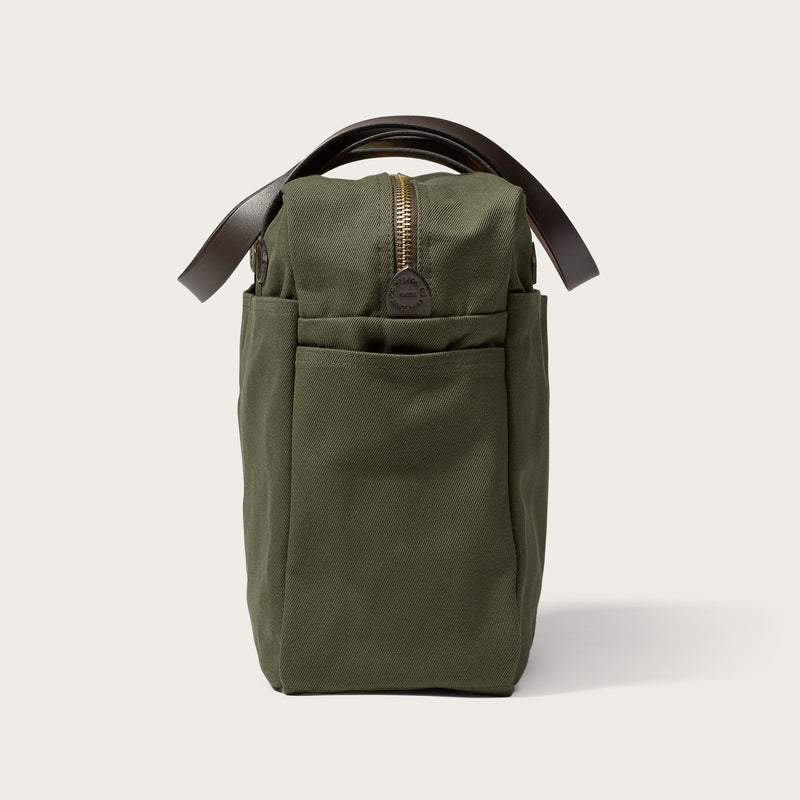 Rugged twill tote bag with zipper par Filson | Otter green (Green)