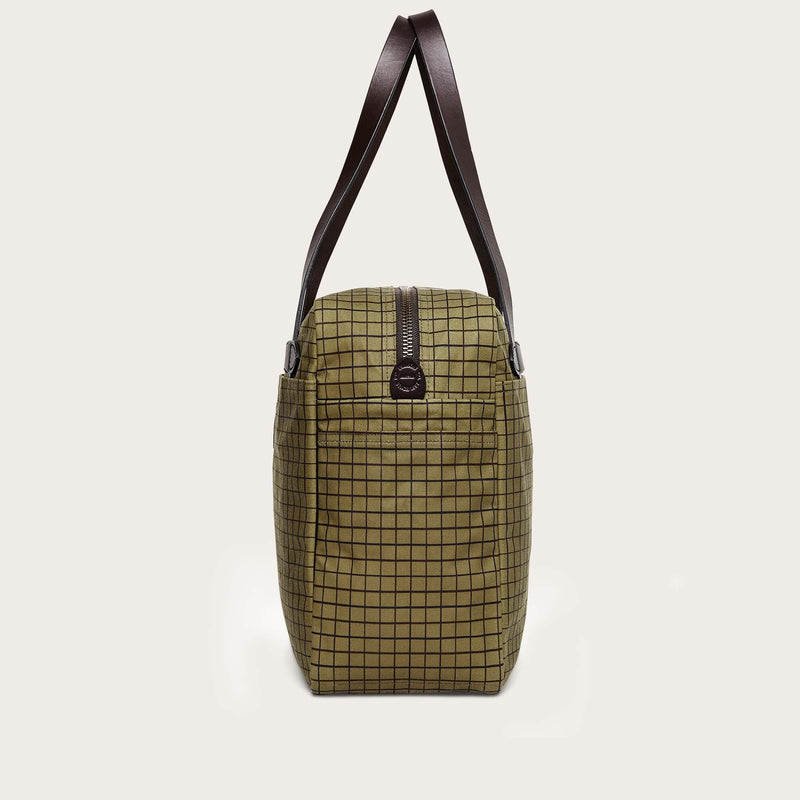 Tin cloth tote bag with zipper par Filson | Flyway green (Beige)