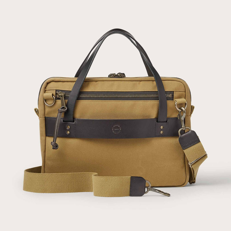 Rugged twill compact briefcase par Filson | Tan (Beige)