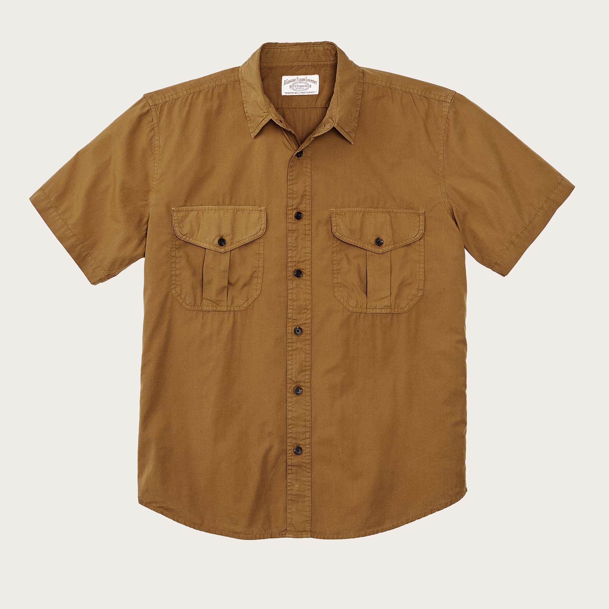 WASHED SS FEATHER CLOTH SHIRT - L