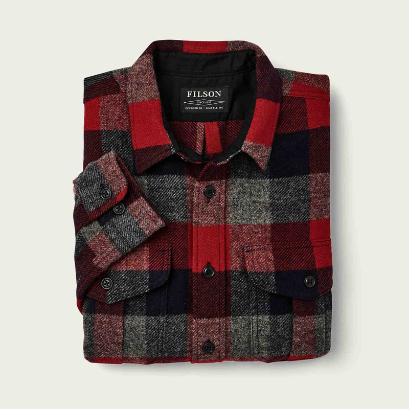 Northwest wool shirt par Filson | Red navy charcoal (Red)