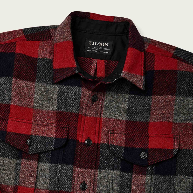 Northwest wool shirt par Filson | Red navy charcoal (Red)