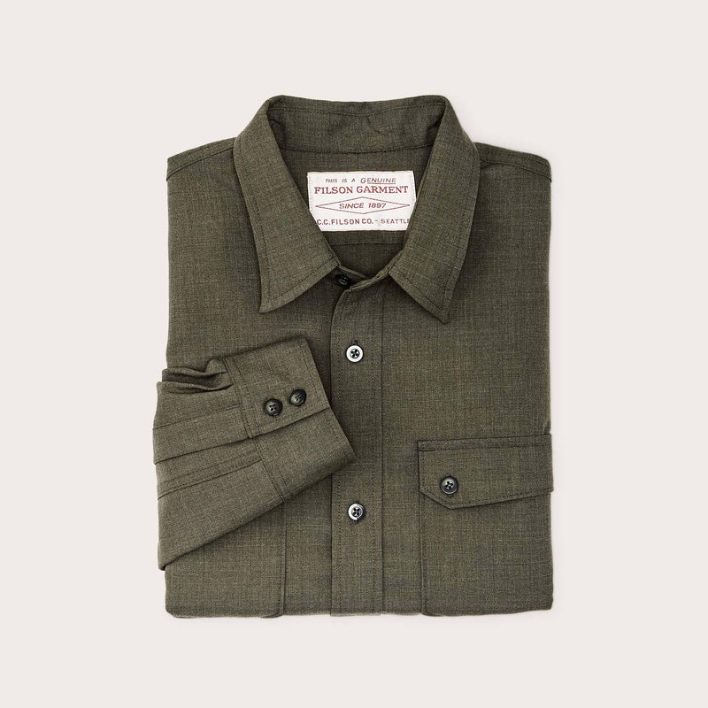 Worsted wool guide shirt by Filson | Forest green heather (Green)