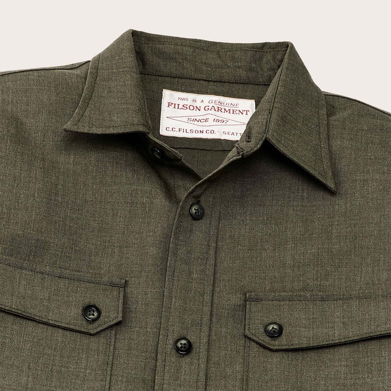 Worsted wool guide shirt by Filson | Forest green heather (Green)