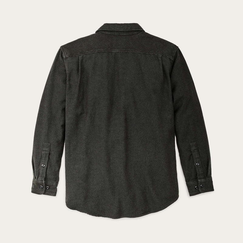 Vintage flannel quarter zip shirt by Filson | Olive / faded black (Green)