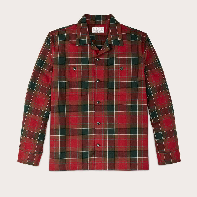 Elk heights camp shirt par Filson | Sycamore green / red plaid (Red)