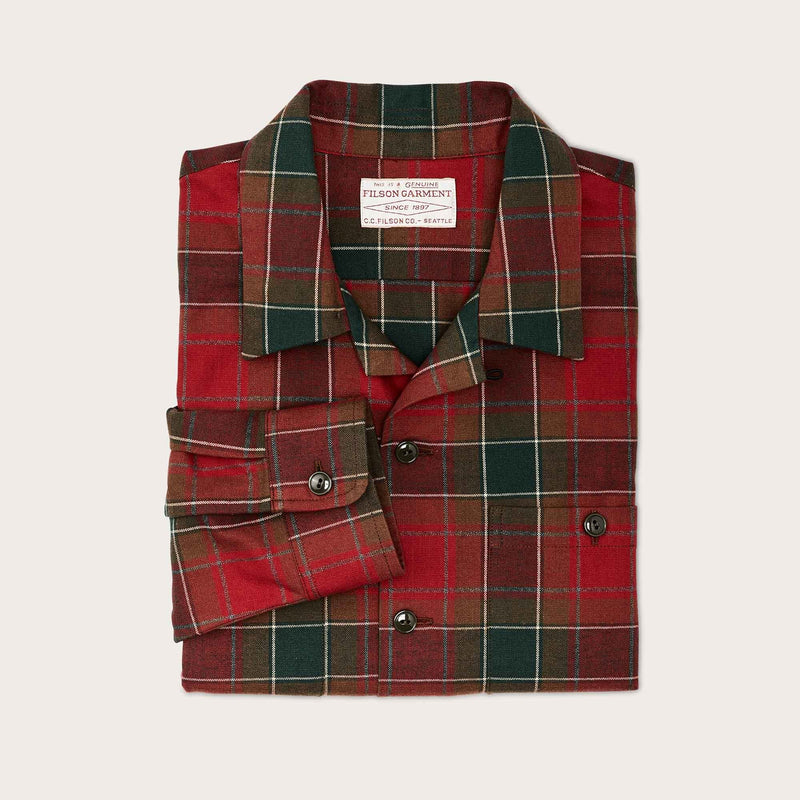 Elk heights camp shirt par Filson | Sycamore green / red plaid (Red)