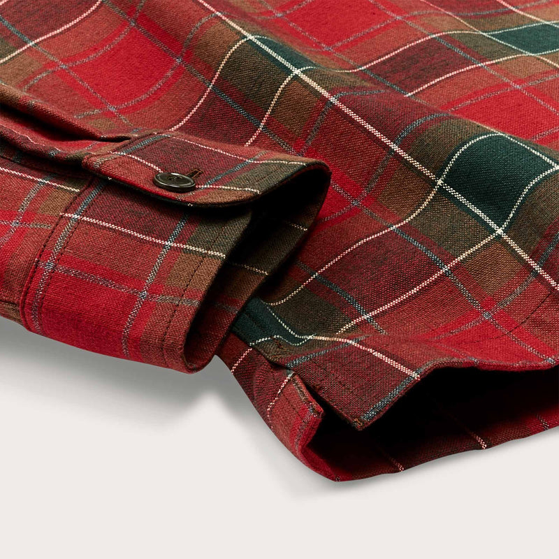 Elk heights camp shirt par Filson | Sycamore green / red plaid (Red)