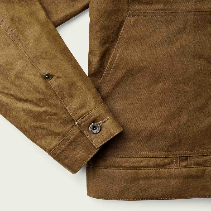 Tin cloth short lined cruiser jacket by Filson | Dark tan (Beige)