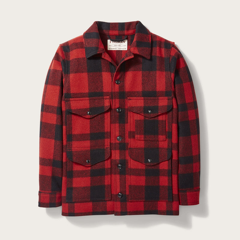 Mackinaw wool cruiser jacket par Filson | Red black plaid (Red)