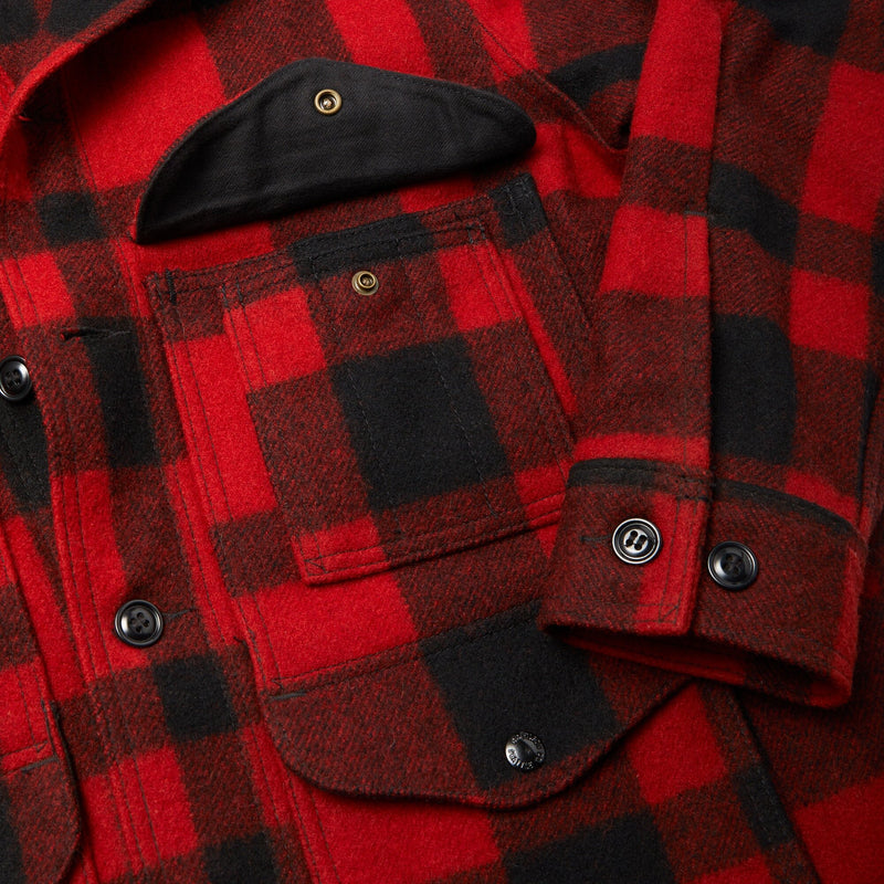 Mackinaw wool cruiser jacket par Filson | Red black plaid (Red)