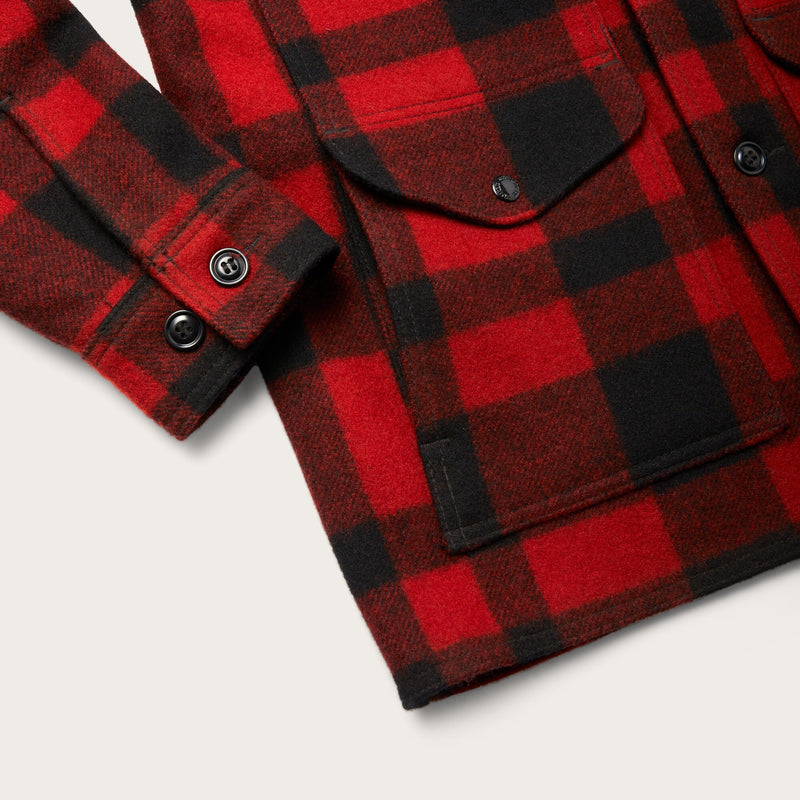Mackinaw wool cruiser jacket par Filson | Red black plaid (Red)