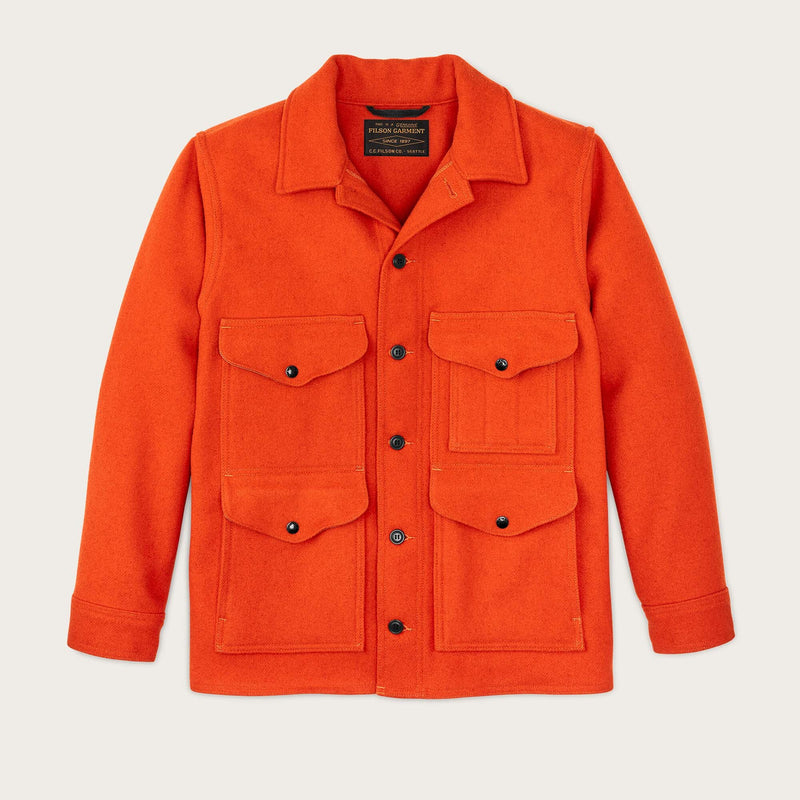 Mackinaw wool cruiser jacket by Filson | Flame (Orange)