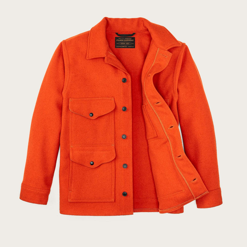 Mackinaw wool cruiser jacket by Filson | Flame (Orange)