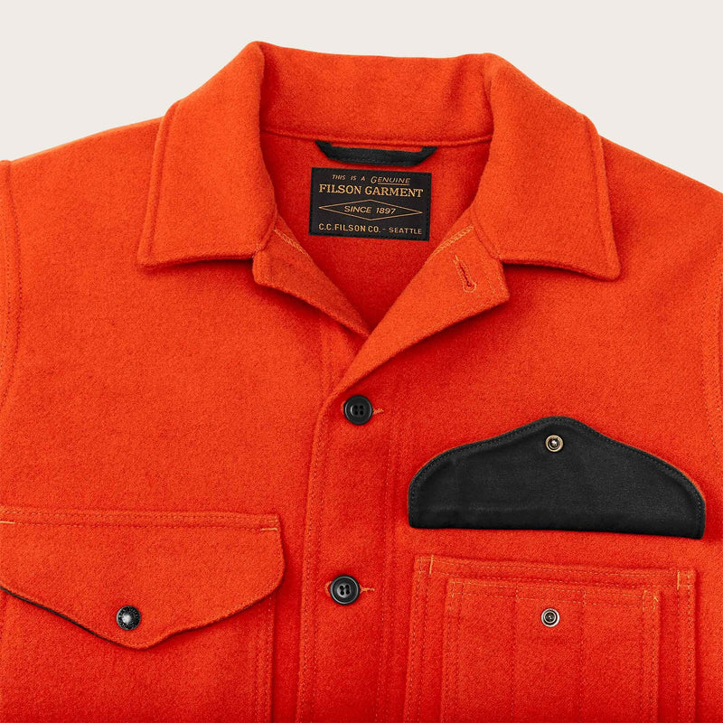 Mackinaw wool cruiser jacket by Filson | Flame (Orange)