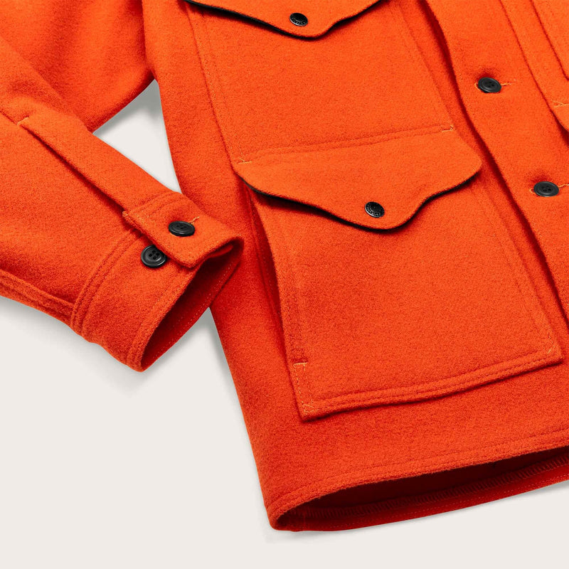 Mackinaw wool cruiser jacket by Filson | Flame (Orange)