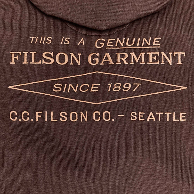 Prospector embroidered hoodie par Filson | Brown diamond (Brown)