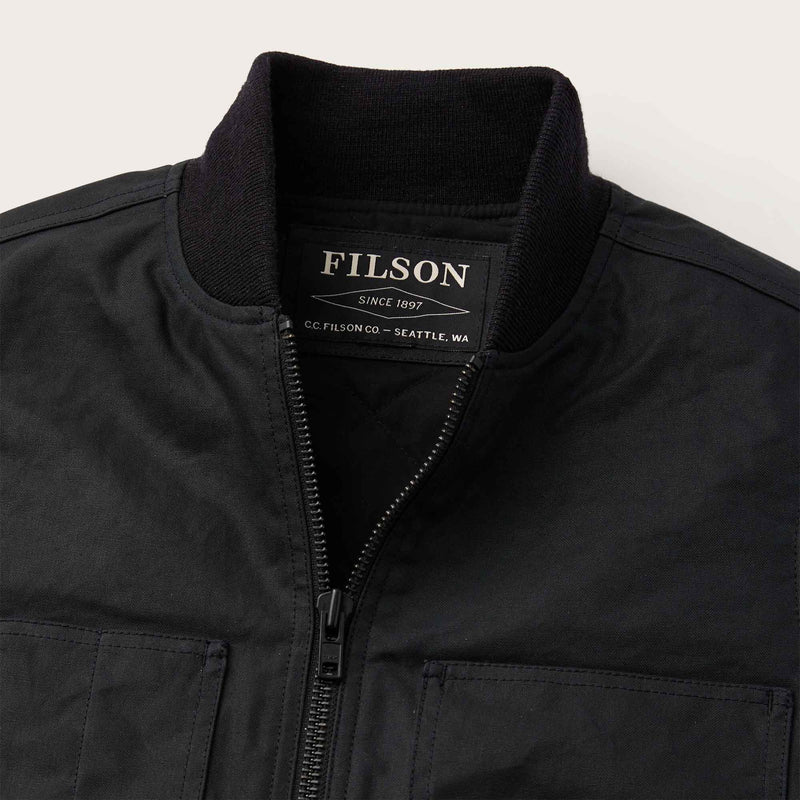 Tin cloth insulated work vest by Filson | Black (Black)
