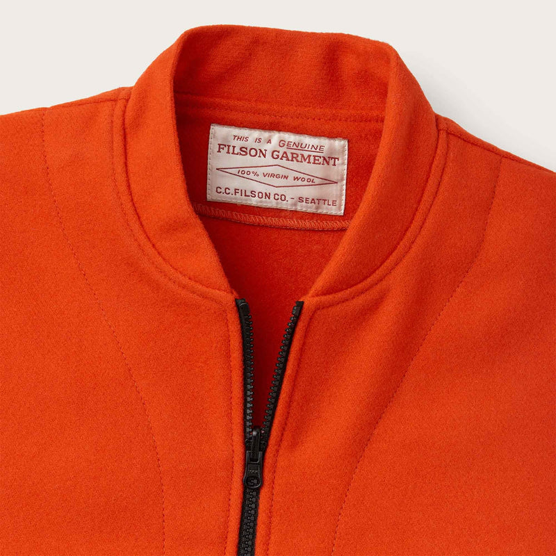 Mackinaw wool vest liner by Filson | Flame (Orange)