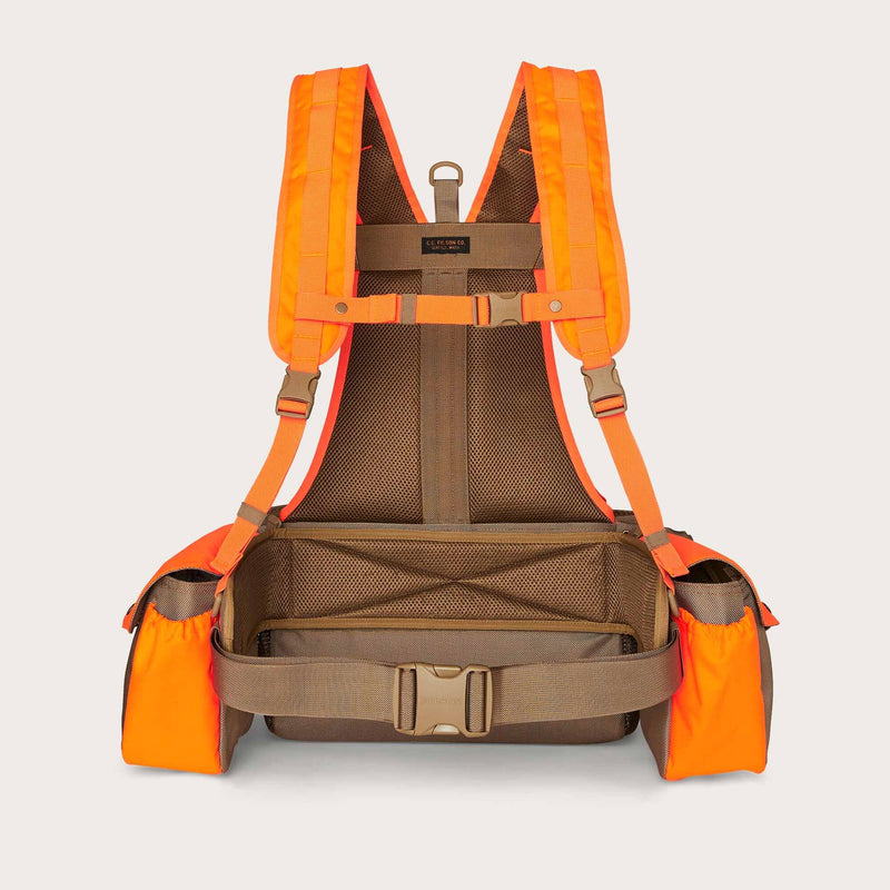 Upland guide strap vest par Filson | Dark tan blaze orange (Orange)