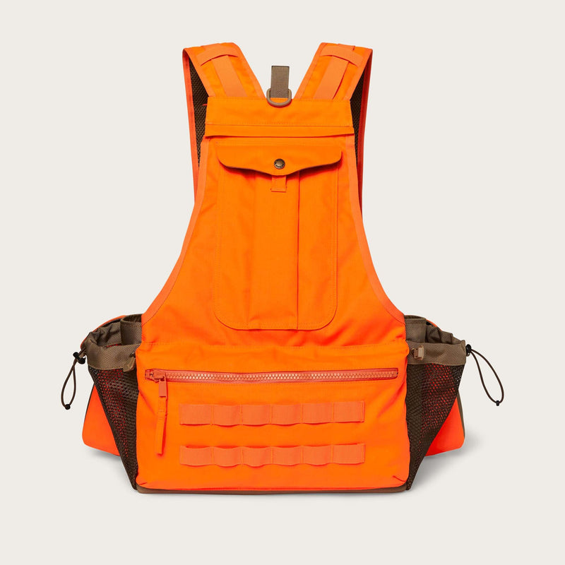 Upland guide strap vest par Filson | Dark tan blaze orange (Orange)