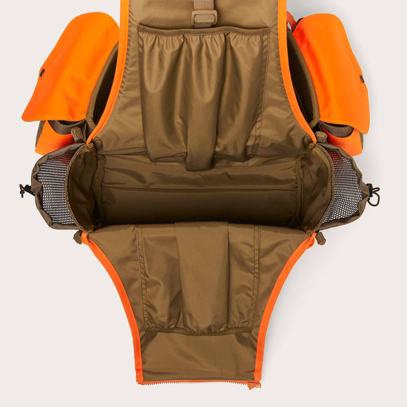 Upland guide strap vest par Filson | Dark tan blaze orange (Orange)