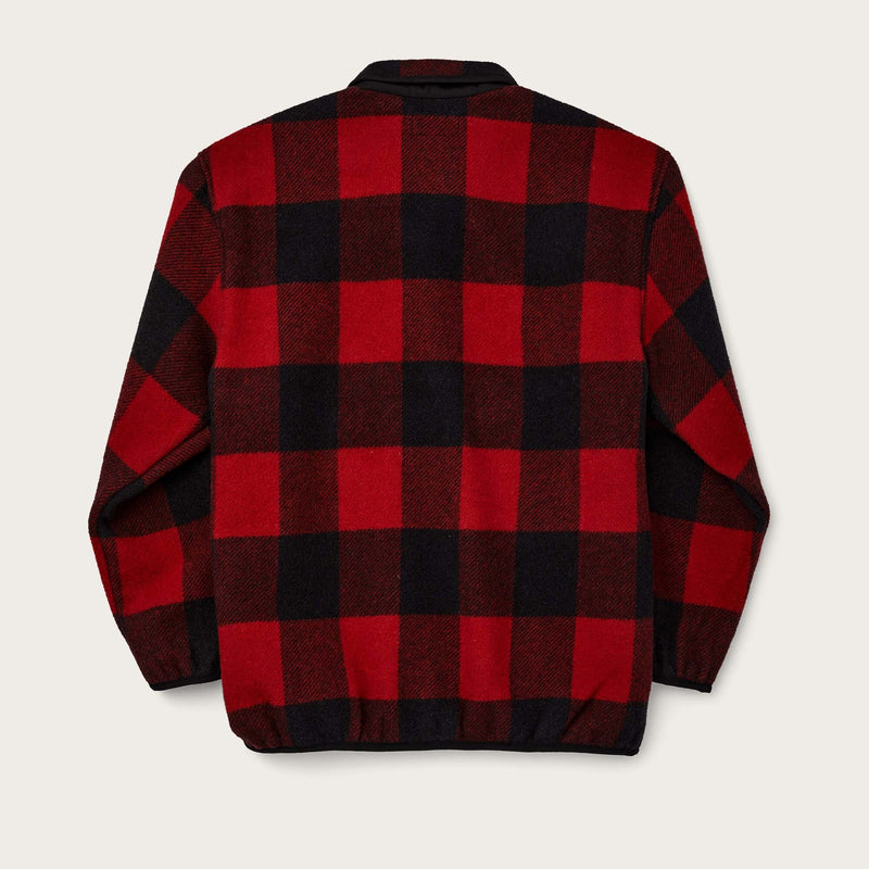 Okanogan wool pullover par Filson | Red black buffalo check (Red)