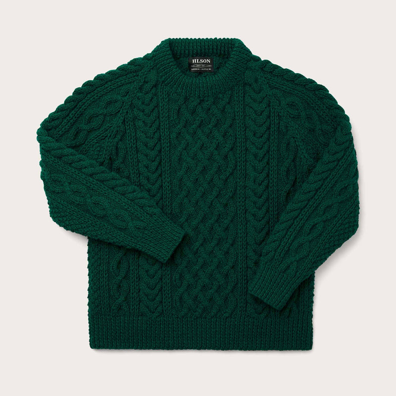 Wool fisherman's sweater par Filson | Hemlock (Green)
