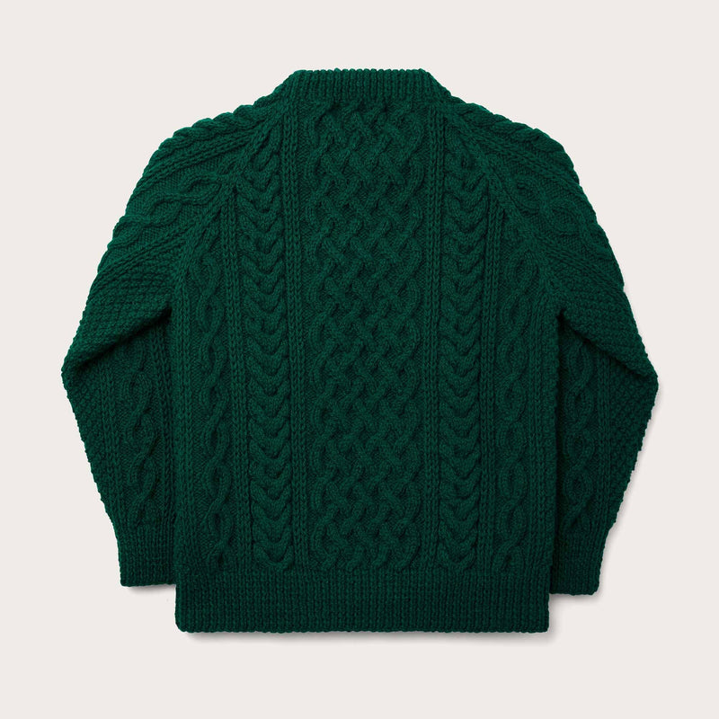 Wool fisherman's sweater par Filson | Hemlock (Green)