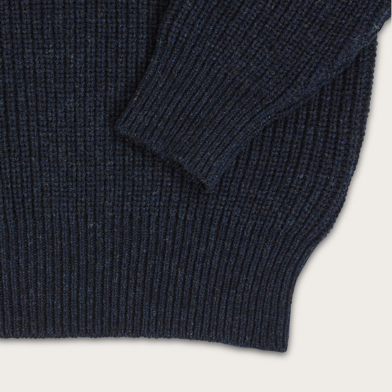 Bristol roll neck sweater par Filson | Dark navy heather (Blue)