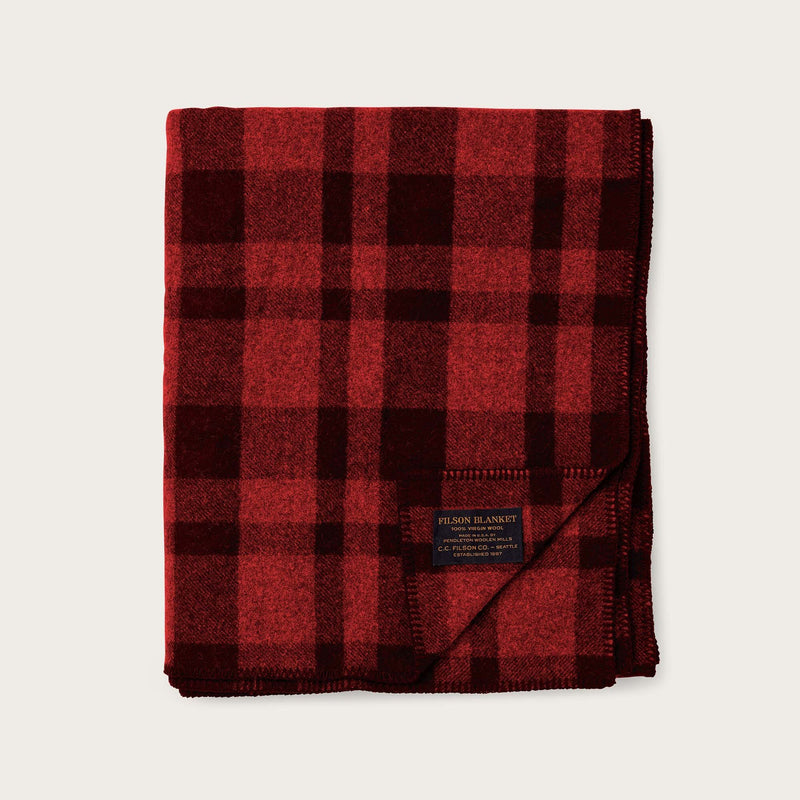 Mackinaw wool blanket by Filson | Red / black heritage (Red)
