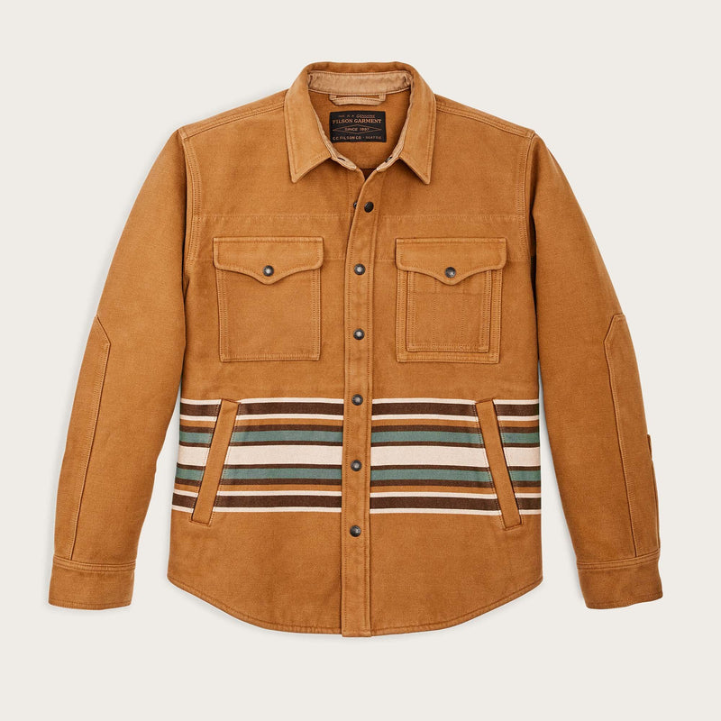 Beartooth jac-shirt par Filson | Golden brown multi stripe (Brown)