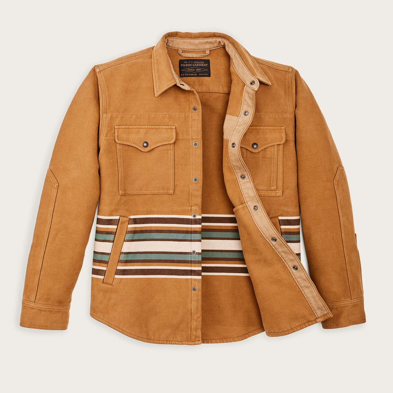 Beartooth jac-shirt par Filson | Golden brown multi stripe (Brown)