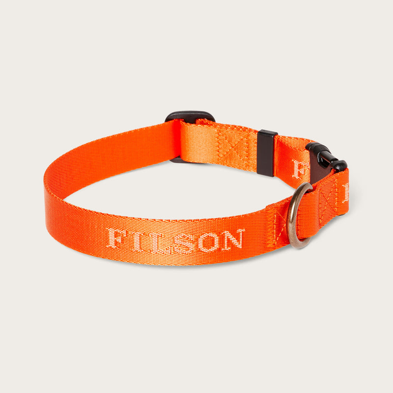 Nylon dog collar by Filson | Flame (Orange)